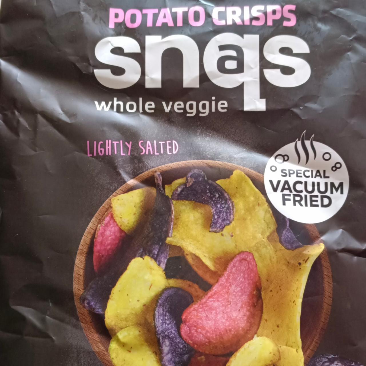 Fotografie - Potato crisps whole veggie lightly salted Snaqs