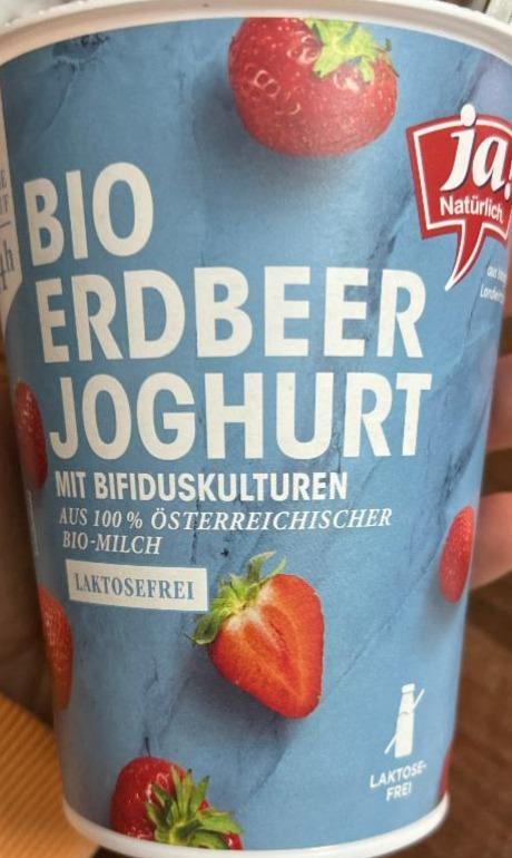 Fotografie - Bio erdbeer johgurt Ja! Natürlich.