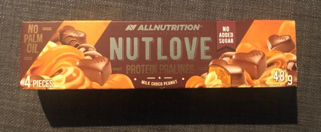 Fotografie - NUTLOVE PROTEIN PRALINES MILK CHOCO PEANUT Allnutrition