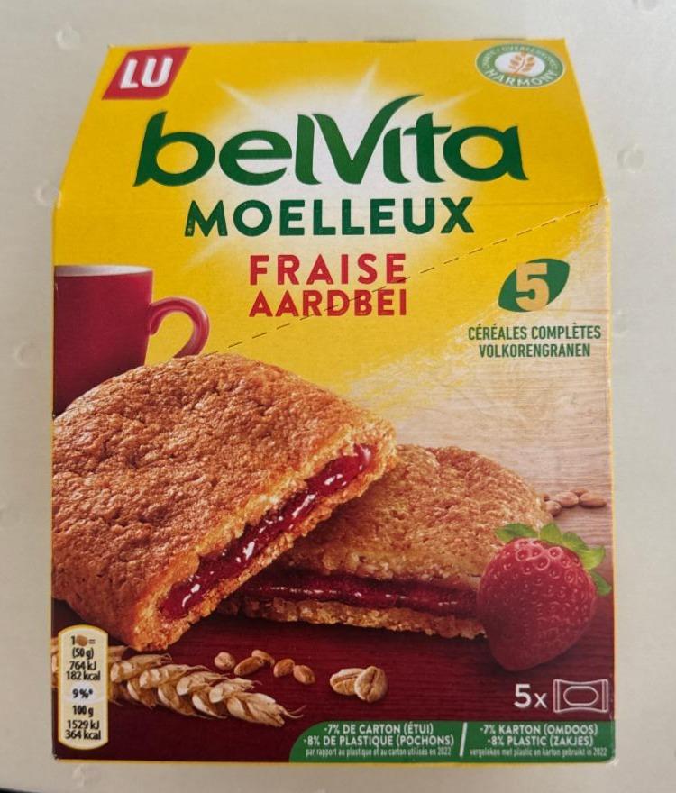 Fotografie - Moelleux fraise aardbei BelVita