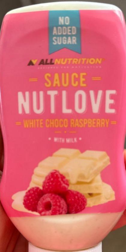 Fotografie - Sauce nutlove white choco raspberry Allnutrition