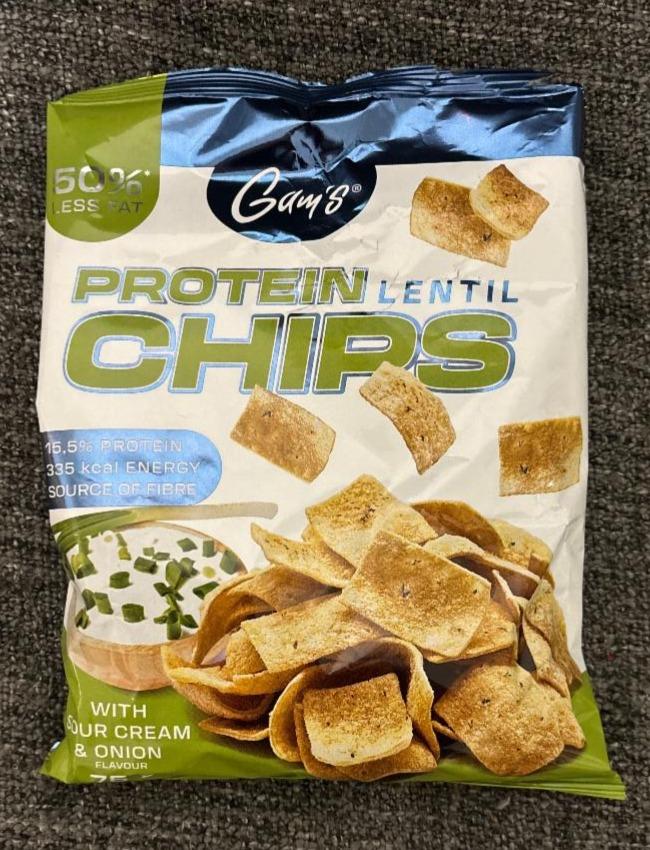 Fotografie - Protein lentil chips with sour cream & onion flavour Gam's