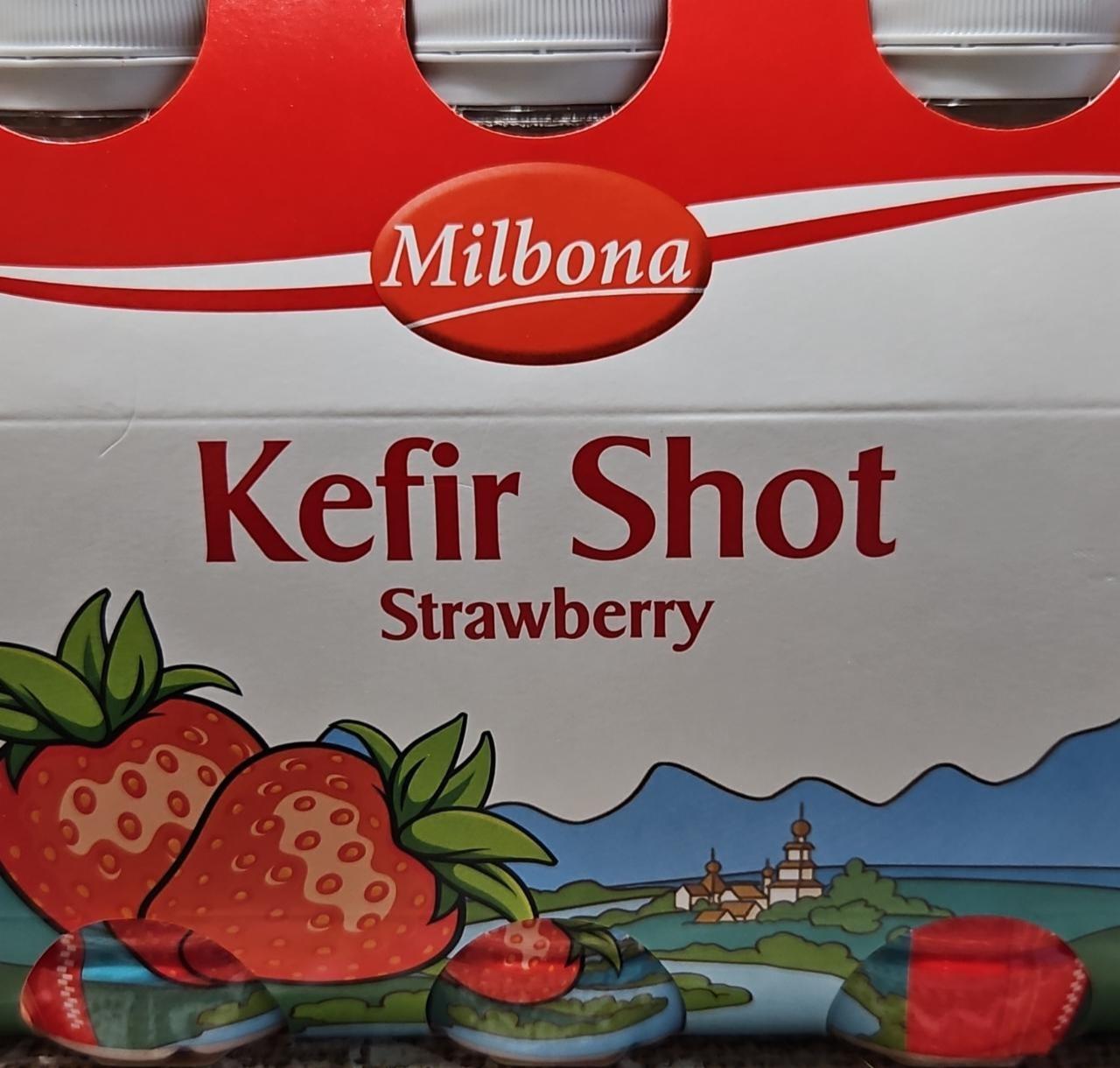 Fotografie - Kefir shot strawberry Milbona