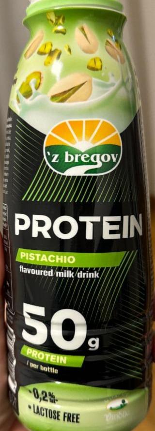 Fotografie - Protein pistachio flavoured milk drink 'z bregov