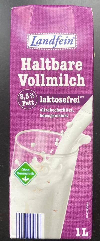 Fotografie - Haltbare vollmilch 3,5% fett laktosefrei Landfein