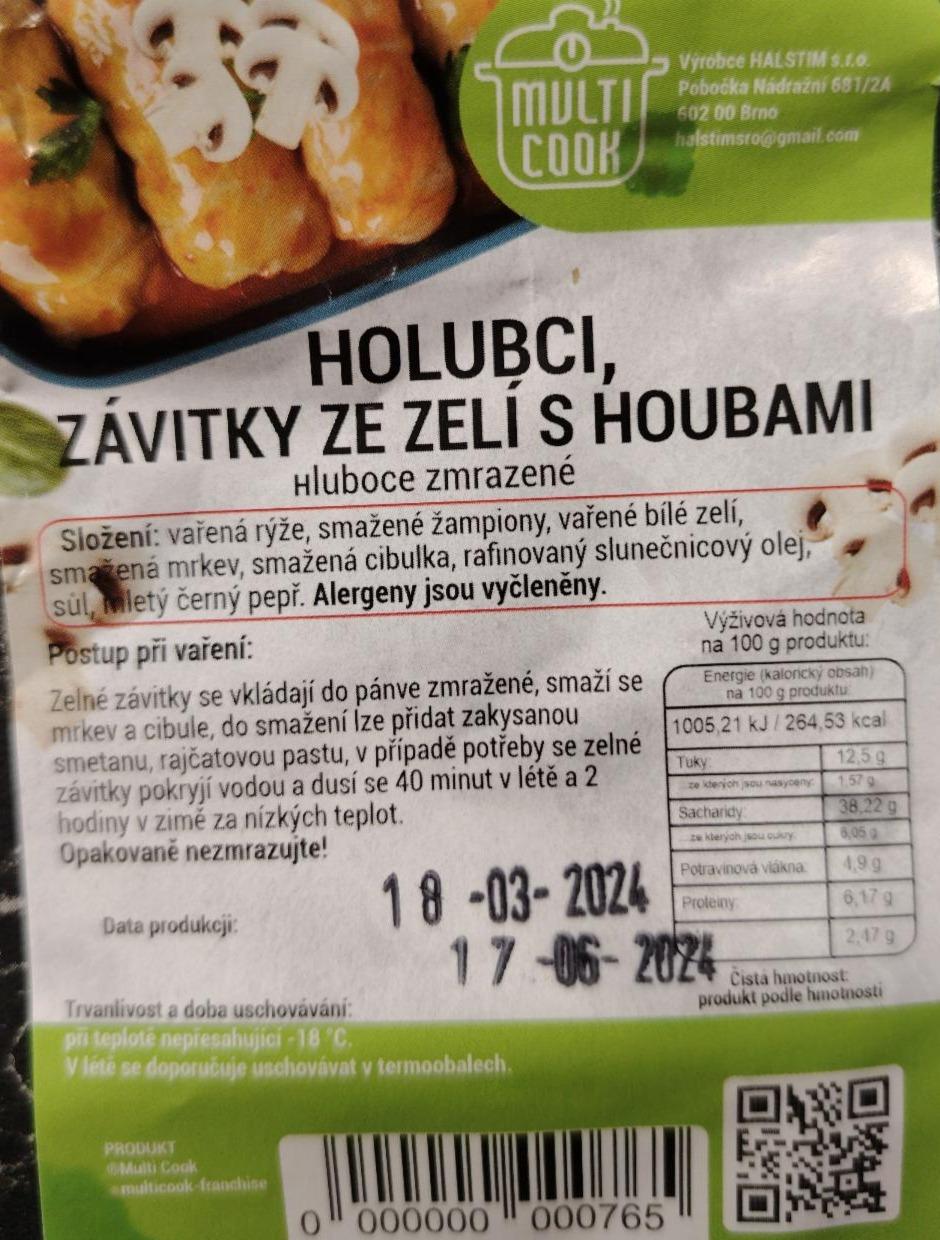 Fotografie - Holubci, závitky ze zelí s houbami Multicook