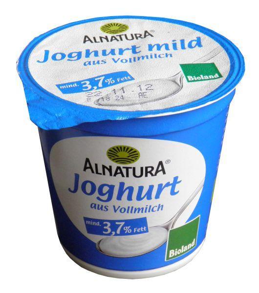 Joghurt mild aus Vollmilch Alnatura - kalorie, a kJ hodnoty nutriční