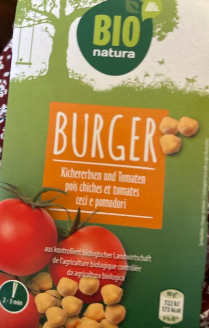 Fotografie - Burger kichererbsen und tomaten Bio natura