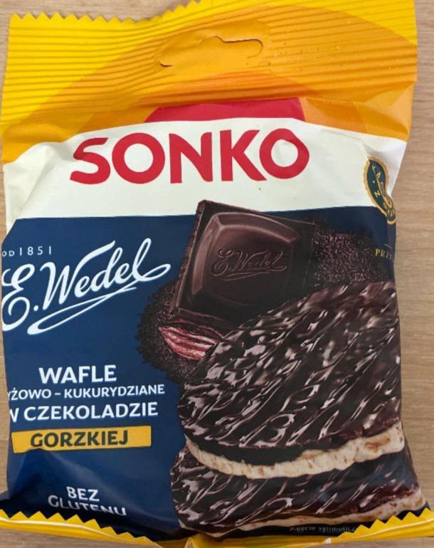 Fotografie - Wafle ryźovo-kukurydziane w czekoladzie gorzkiej Sonko