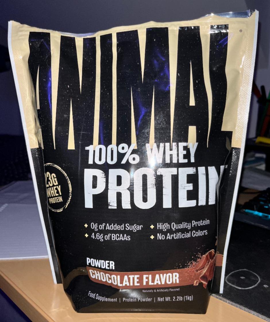 Fotografie - Whey protein chocolate flavor Animal