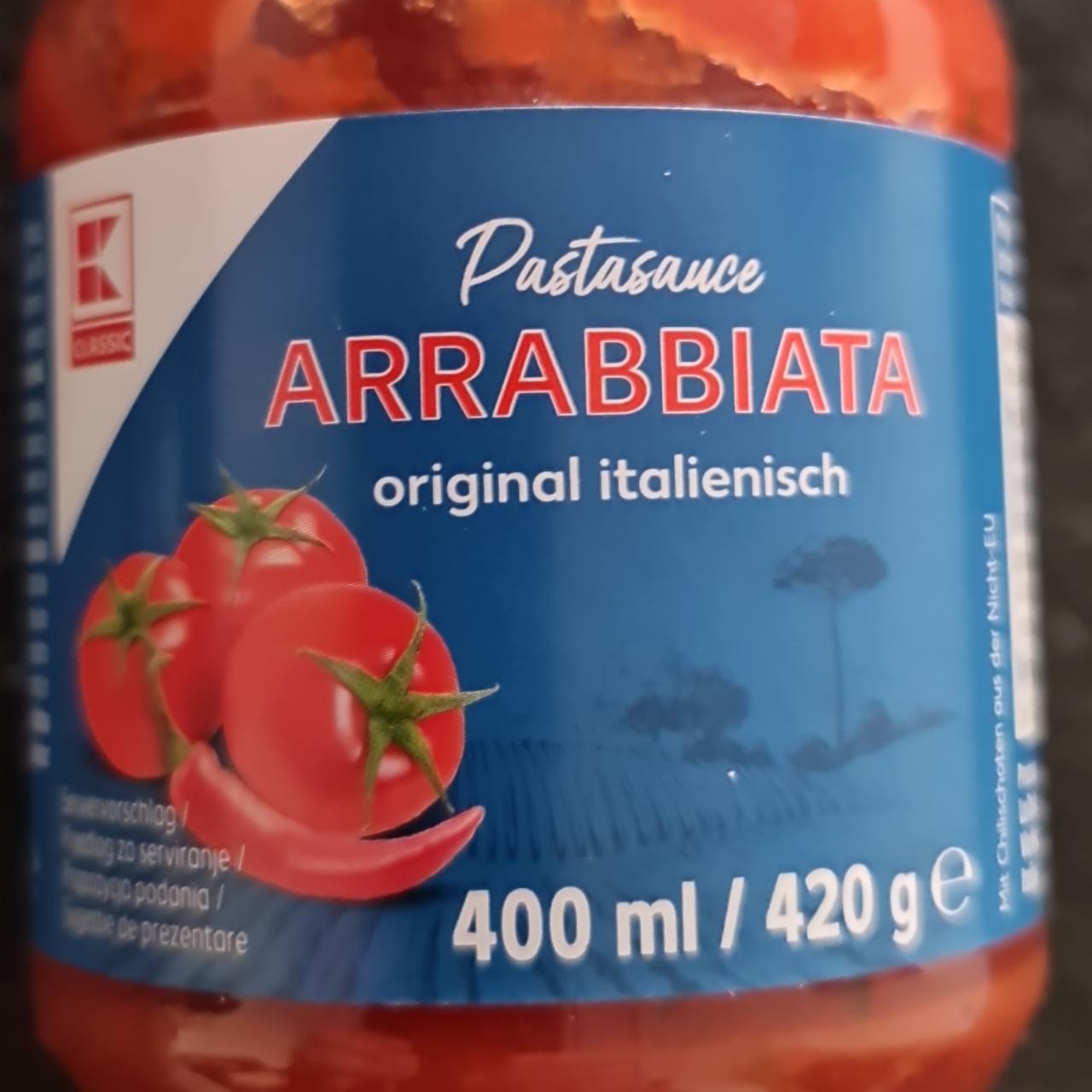 Fotografie - Arrabbiata pastasauce original italienisch K-Classic