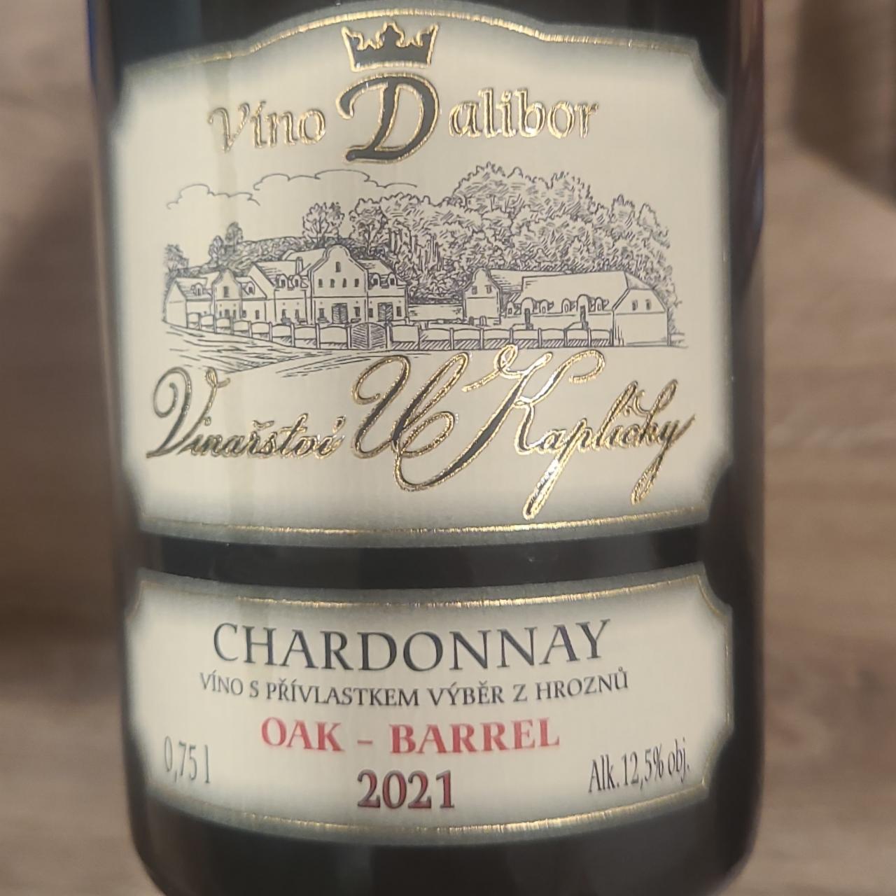 Fotografie - Chardonnay Oak Barrel Vinařství U Kapličky