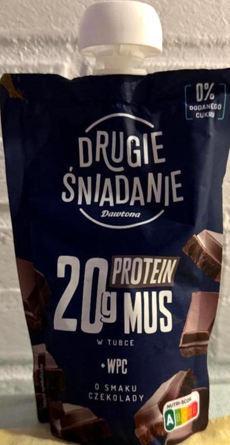 Fotografie - Protein mus w tubce o smaku czekolady drugie śniadanie Dawtona