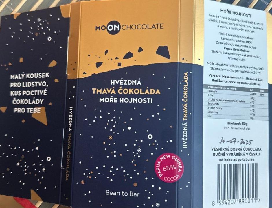 Fotografie - Hvězdná tmavá čokoláda moře hojnosti MoonChocolate