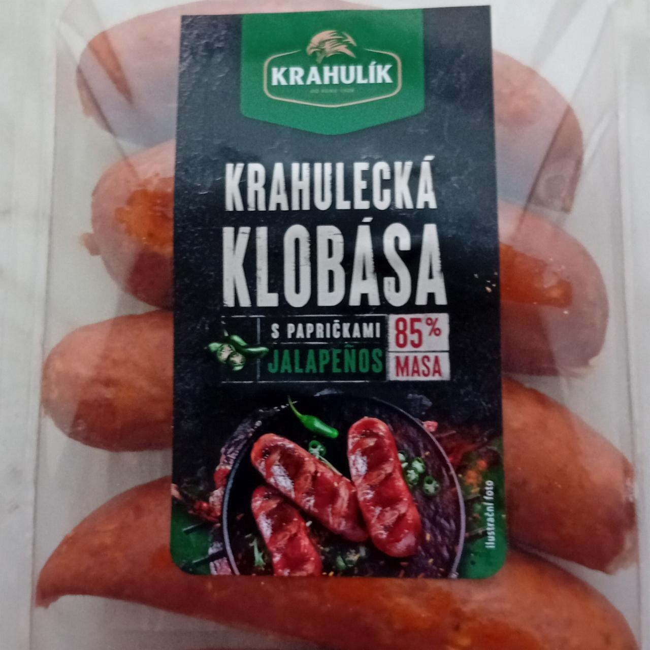 Fotografie - Krahulecká klobása s papričkami jalapeňos 85% masa Krahulík