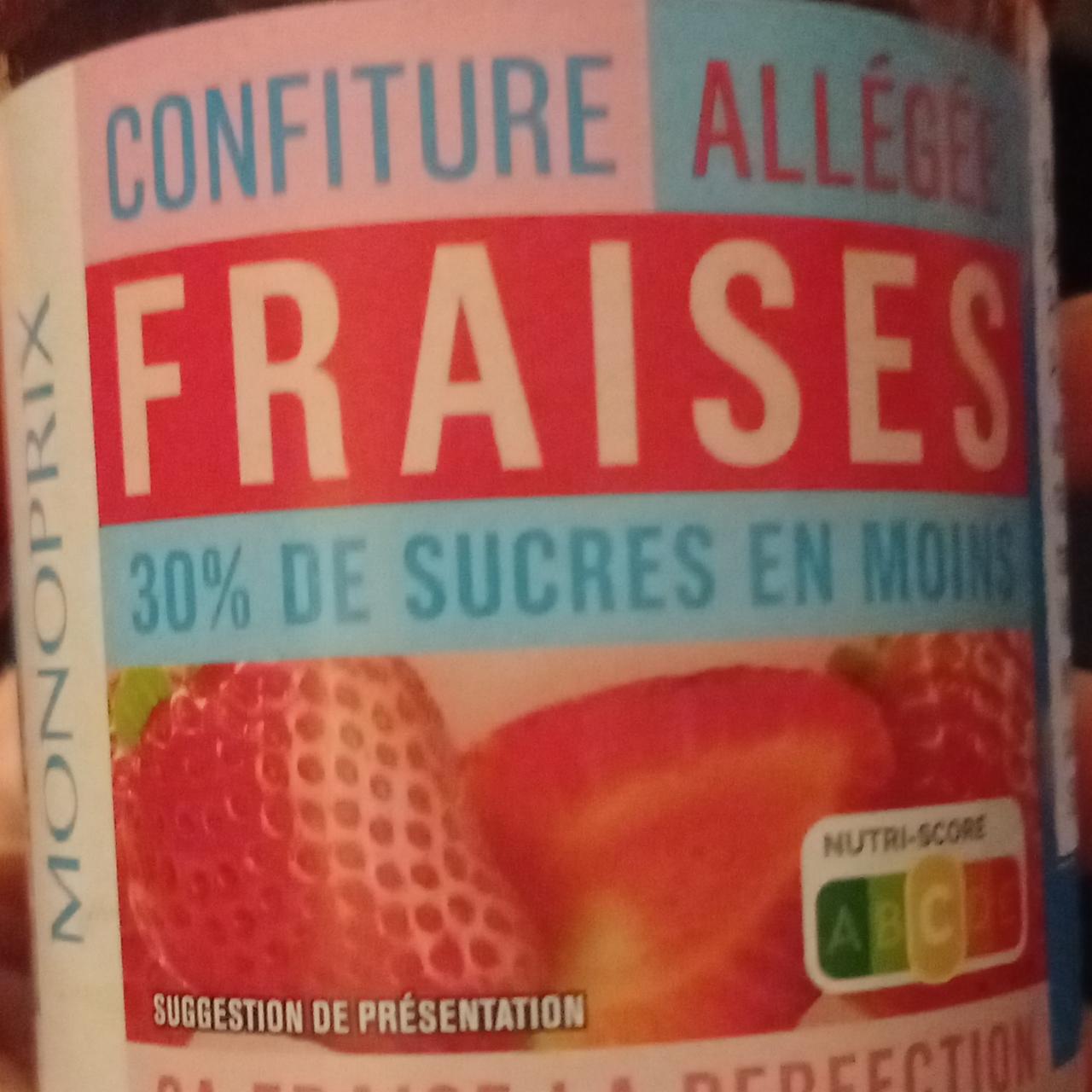 Fotografie - Confiture allegée fraises Monoprix