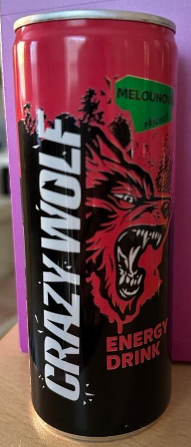 Fotografie - Energy drink melounová příchuť Crazy Wolf