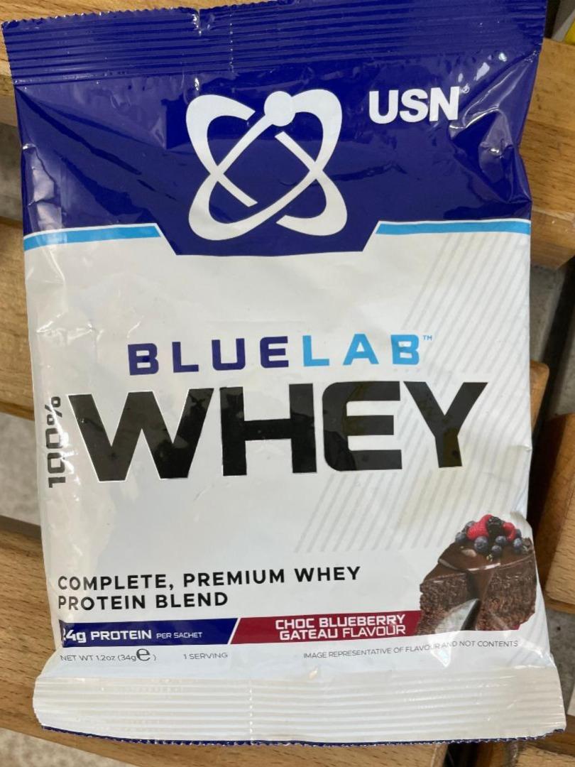 Fotografie - Bluelab 100% whey choc blueberry gateau flavour USN