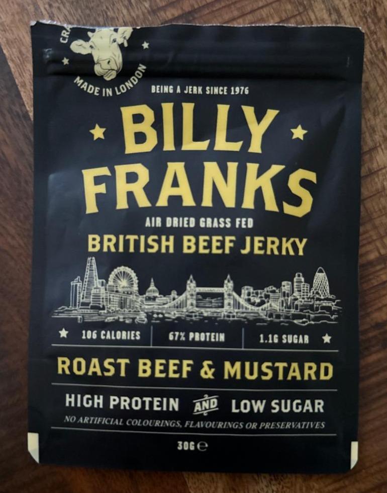 Fotografie - British beef jerky roast beef & mustard Billy Franks