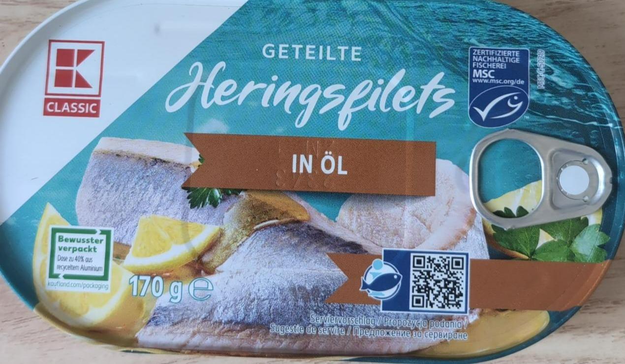 Fotografie - Heringsfilets in öl K-Classic