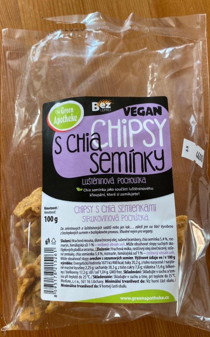 Fotografie - vegan chia chipsy s chia seminky