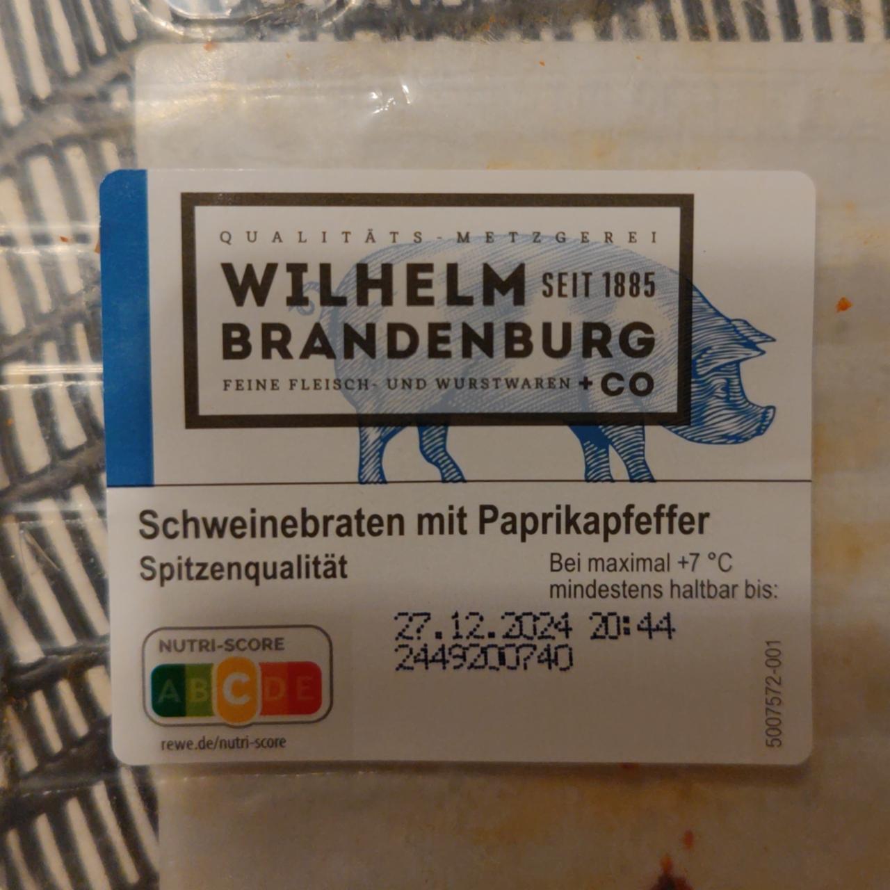 Fotografie - Schweinebraten mit paprikapfeffer Wilhelm Brandenburg