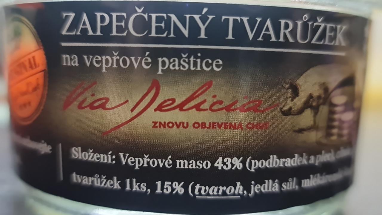 Fotografie - Zapečený tvarůžek na vepřové paštice