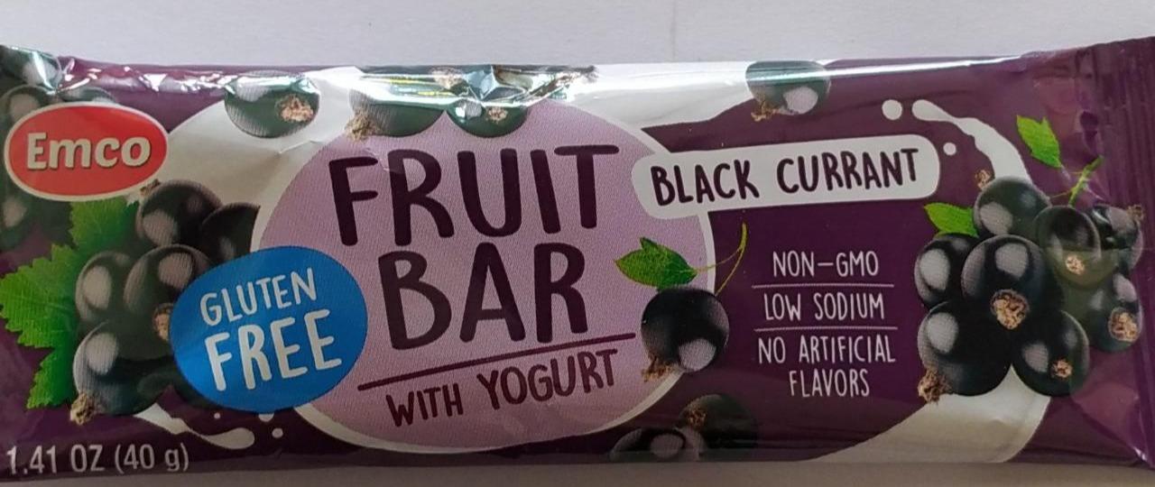 Fotografie - Fruit bar with yogurt black currant Emco