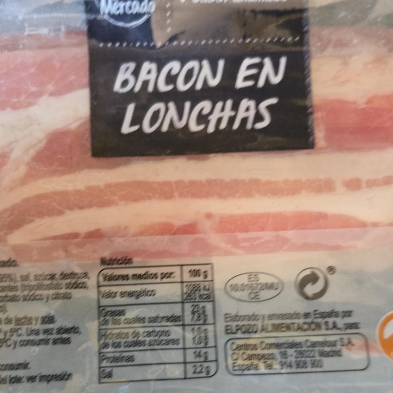 Fotografie - Bacon en lonchas El Mercado