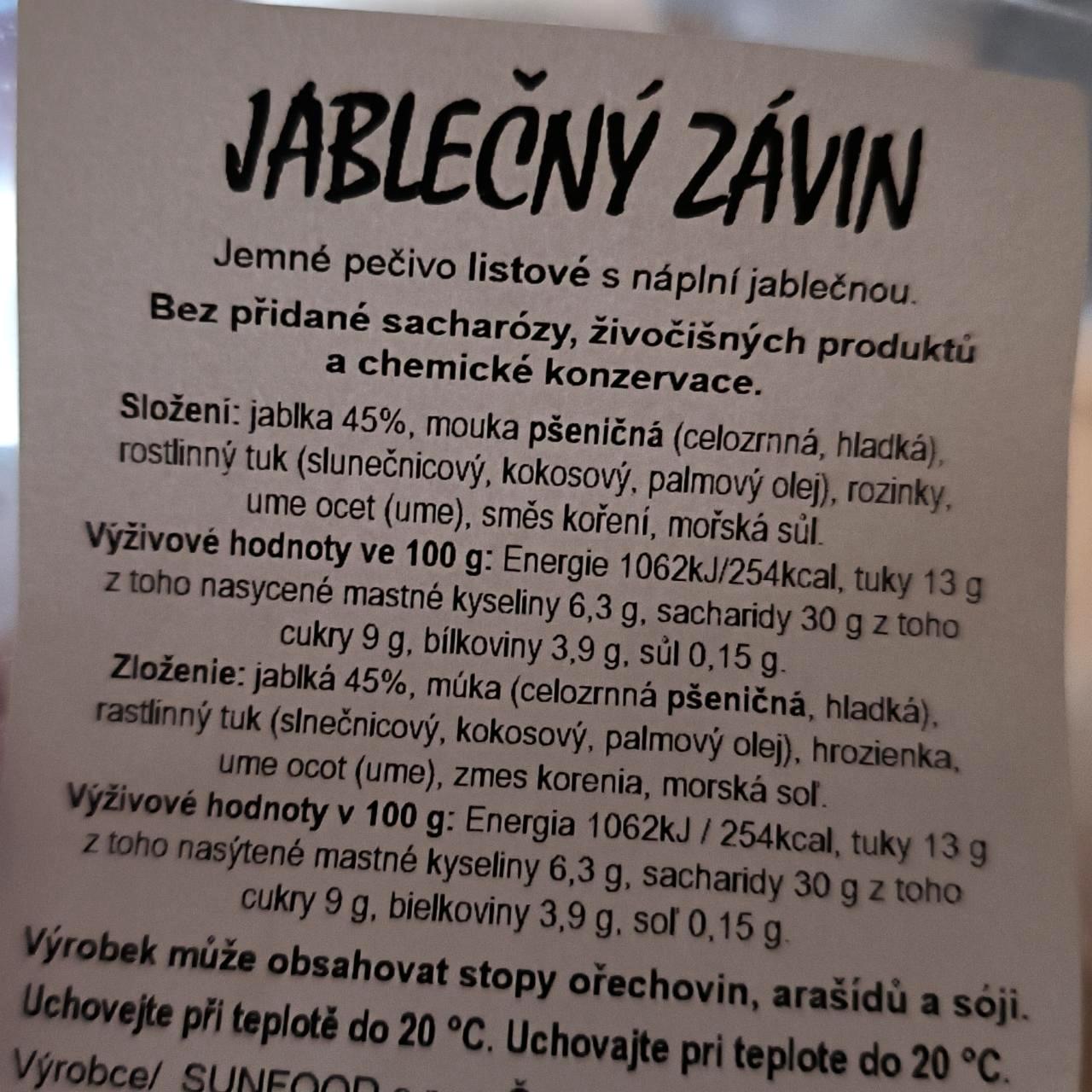 Fotografie - Jablečný závin Sunfood