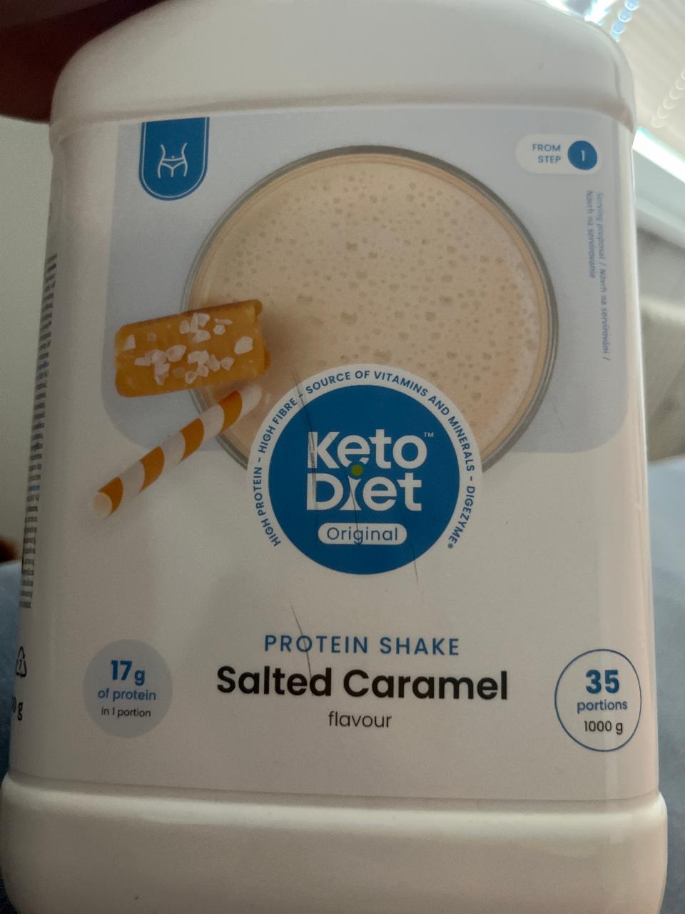 Fotografie - Protein shake salted caramel flavour KetoDiet