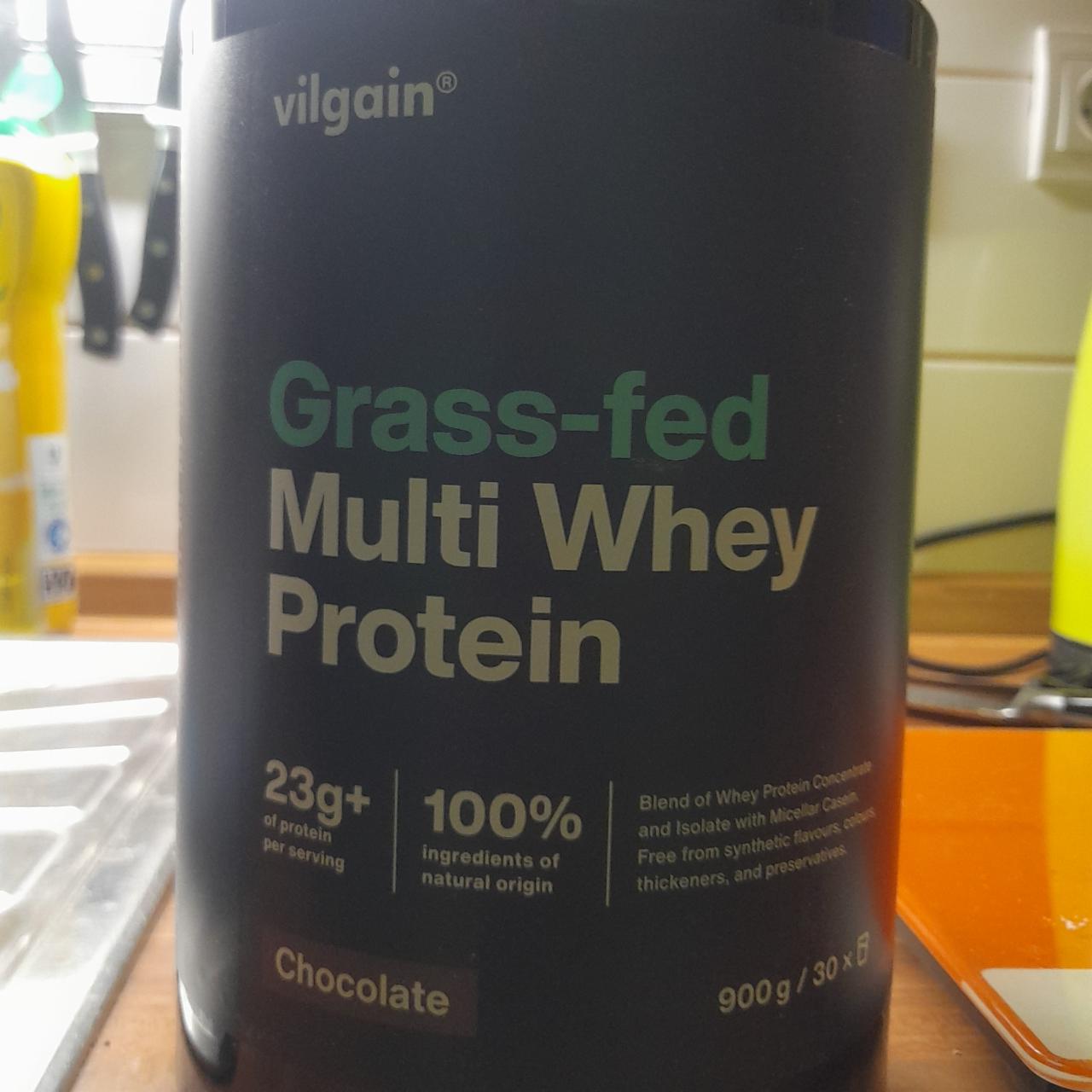 Fotografie - Grass-fed multi whey protein chocolate Vilgain