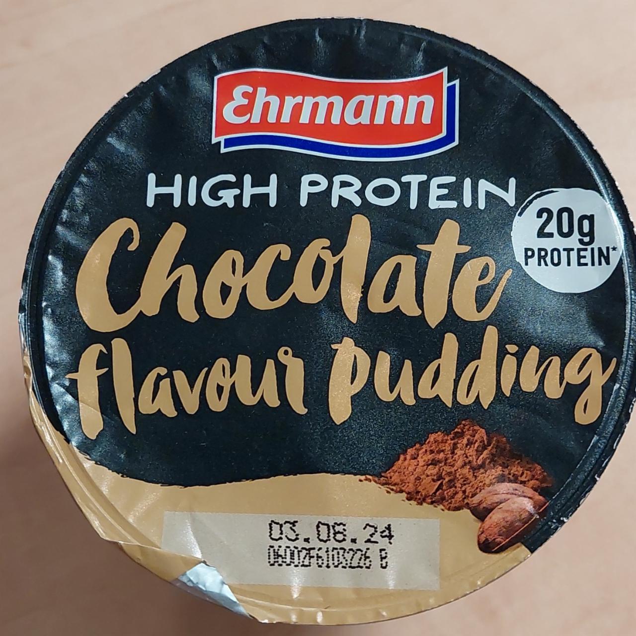 Fotografie - High protein chocolate flavour pudding Ehrmann