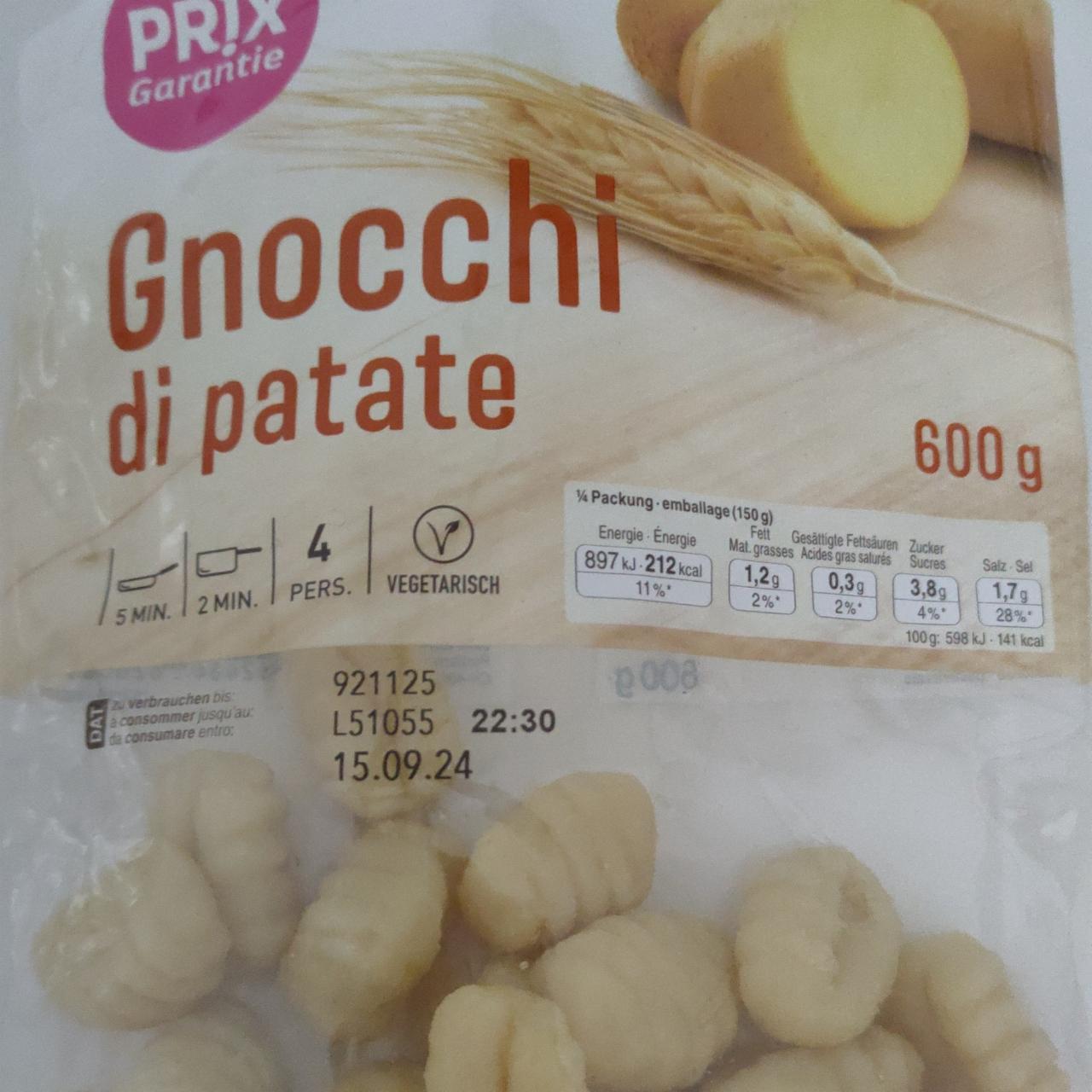 Fotografie - Gnocchi di patate Coop Prix Garantie