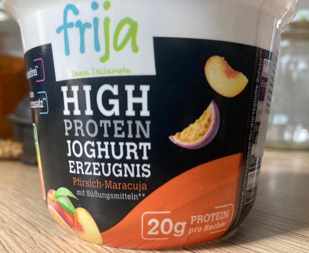 Fotografie - High protein joghurt pfirsich-maracuja Frija