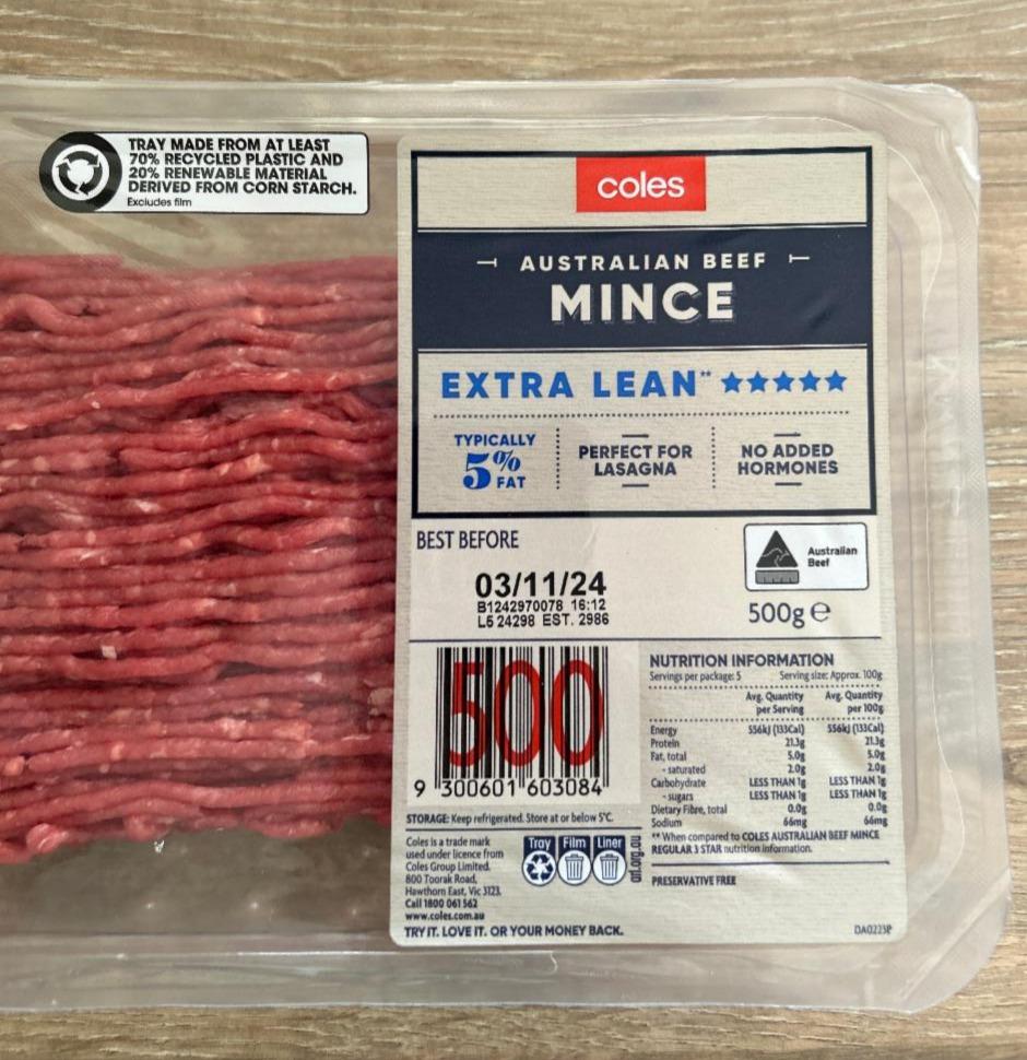 Fotografie - Australian beef mince extra lean Coles