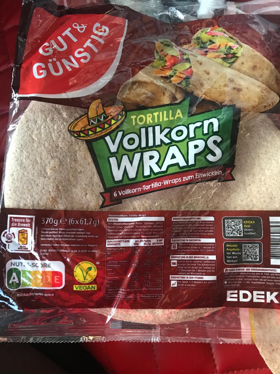 Fotografie - Tortilla vollkorn wraps Gut&Günstig