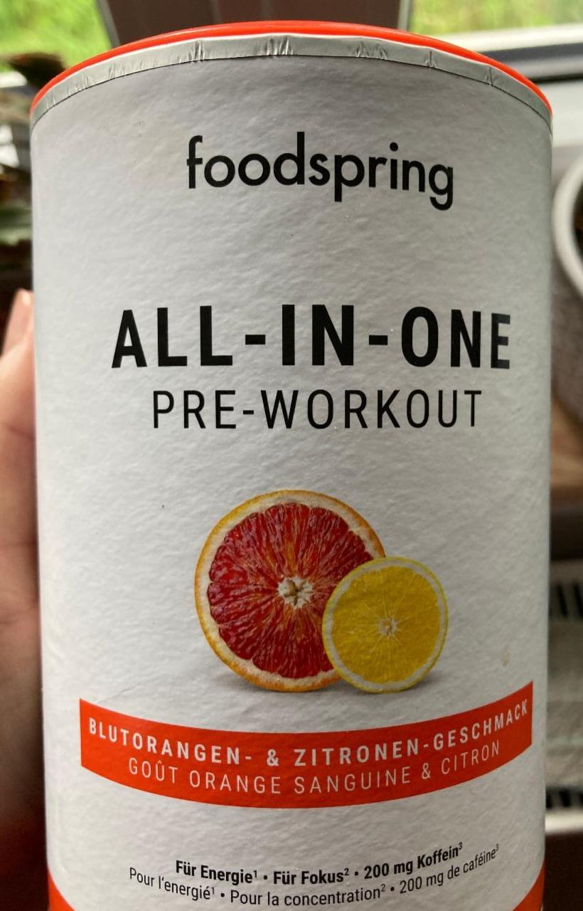 Fotografie - Pre-workout all-in-one blutorangen- & zitronen-geschmack Foodspring