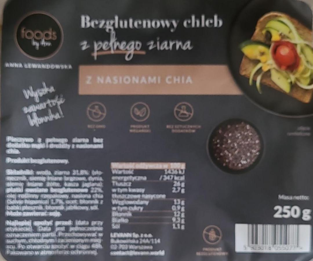 Fotografie - Bezglutenowy chleb z pełnego ziarna z nasionami chia Foods by Ann