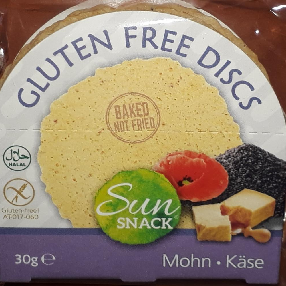 Fotografie - Gluten free discs mohn-käse Sun Snack