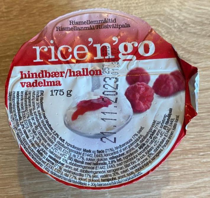 Fotografie - hindbær/hallon Rice'n'go