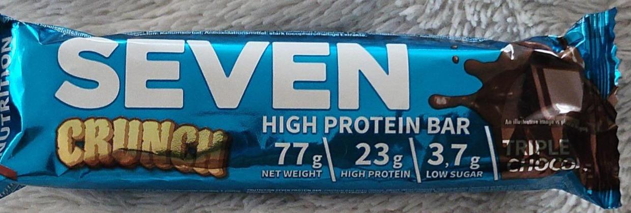 Fotografie - Seven crunch high protein bar triple chocolate 7Nutrition