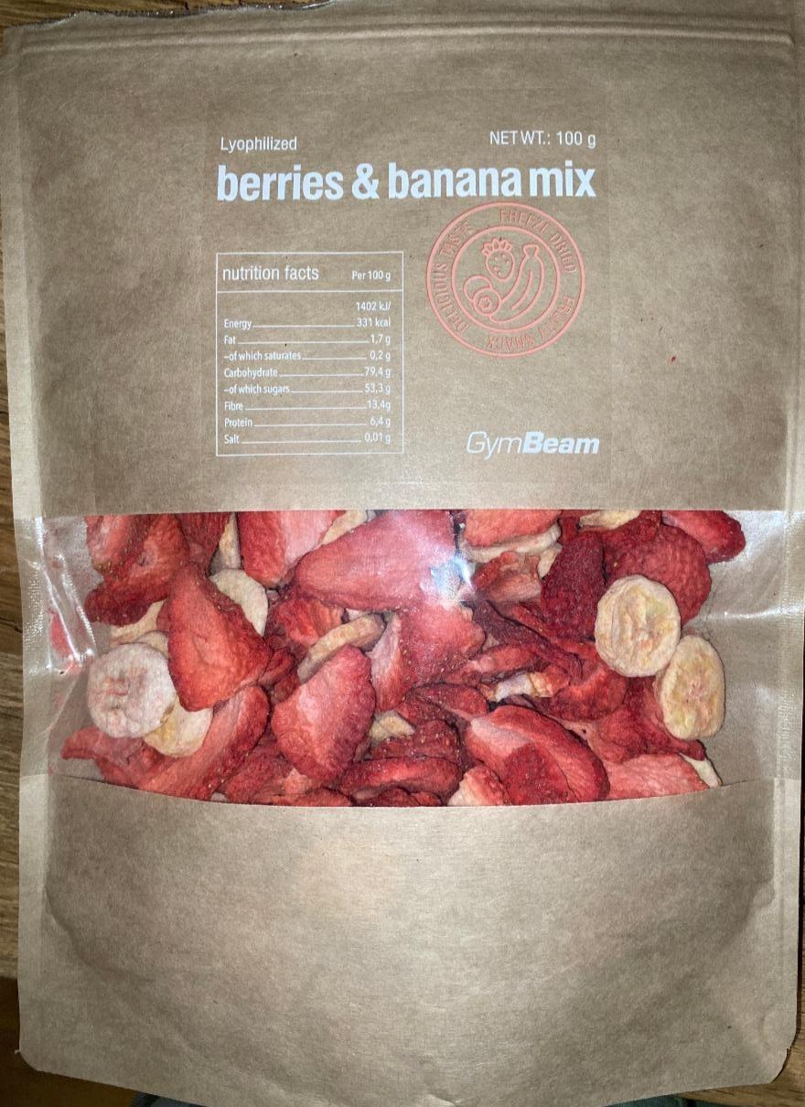 Fotografie - Lyophilized berries & banana mix GymBeam