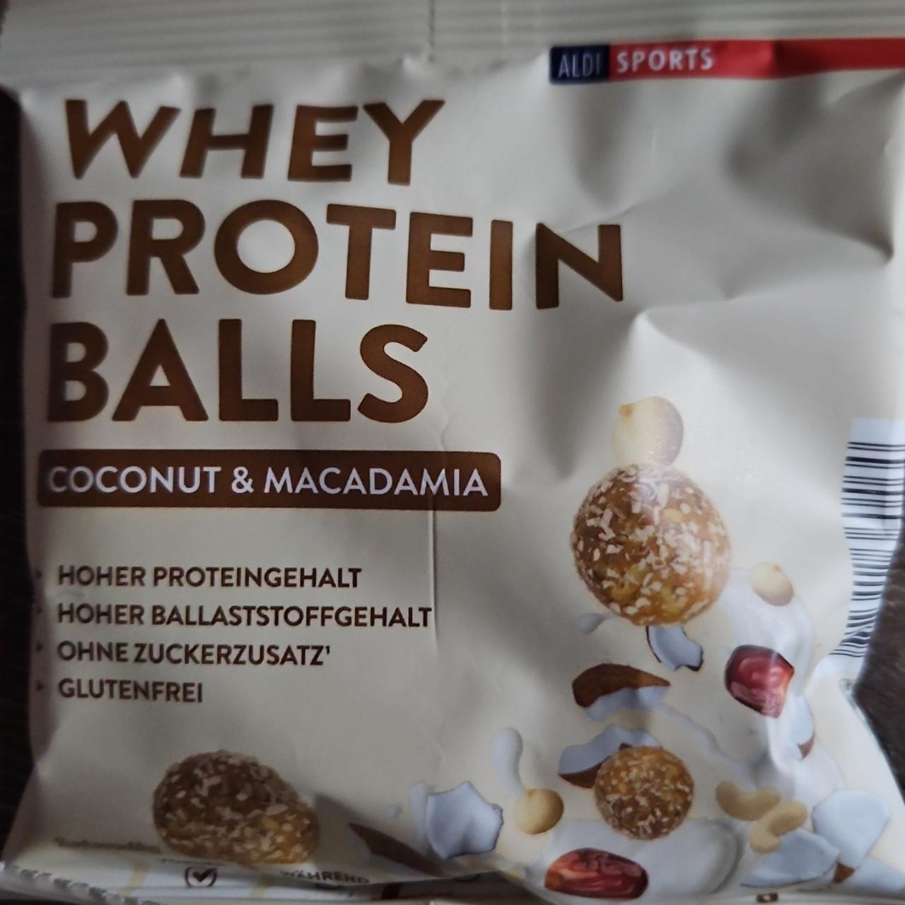 Fotografie - Whey protein balls coconut & macadamia Aldi Sports