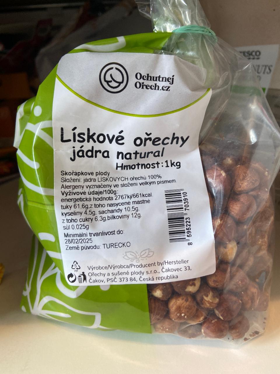 Fotografie - Lískové ořechy jádra natural Ochutnejorech.cz