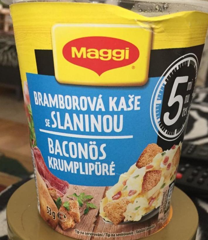 Fotografie - 5min bramborová kaše se slaninou Maggi