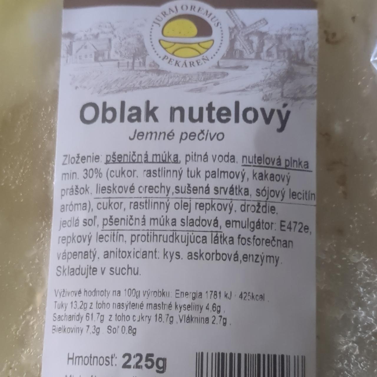 Fotografie - Oblak nutelový Pekáreň Juraj Oremus