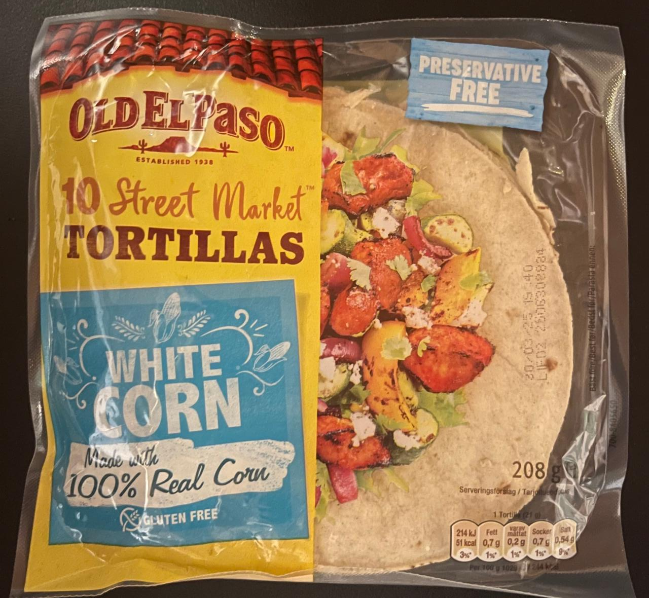 Fotografie - Tortillas white corn OldElPaso