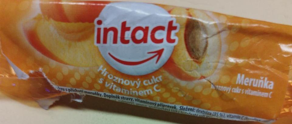 Fotografie - intact hroznový cukr s vitaminem C s příchutí meruňky