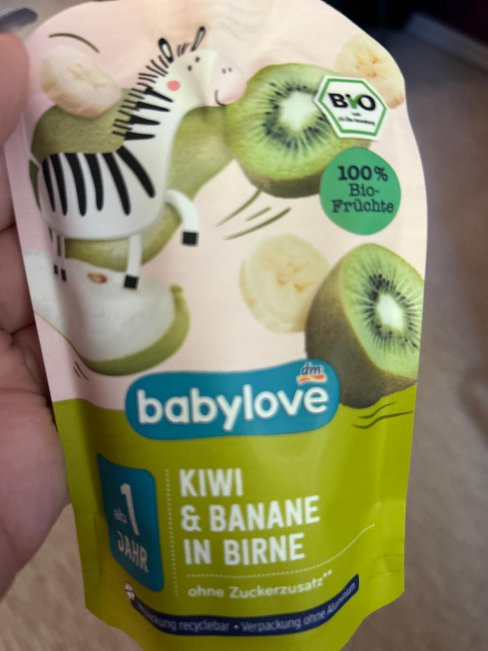 Fotografie - Bio ovocný příkrm kiwi, banán a hruška Babylove